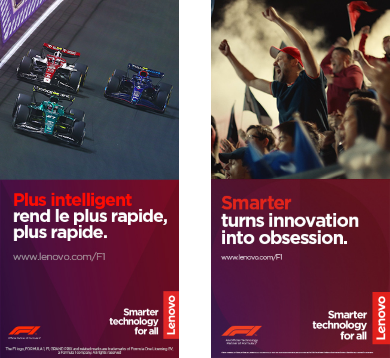 Lenovo F1 display ads.
