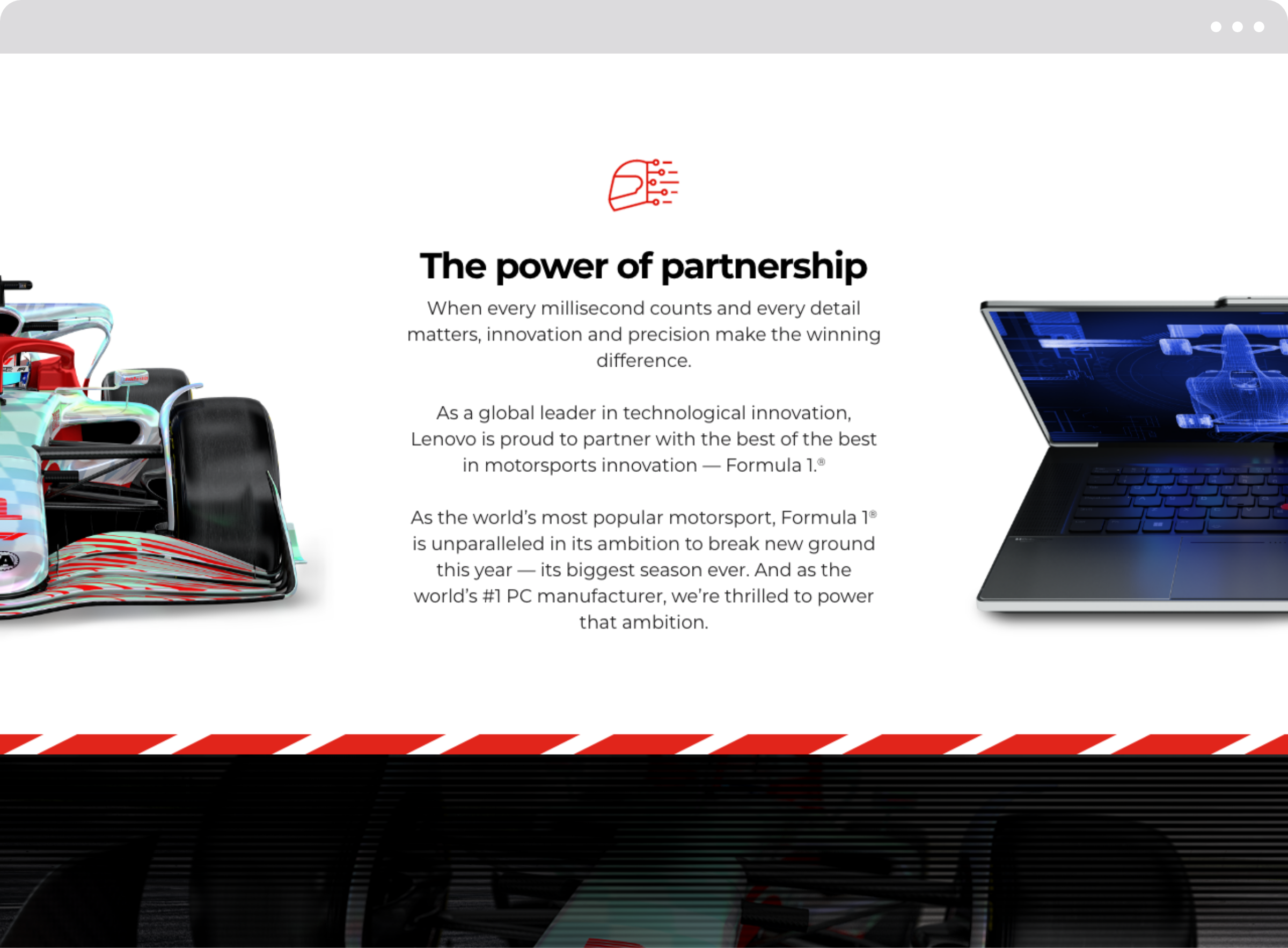 Lenovo F1 campaign landing page.