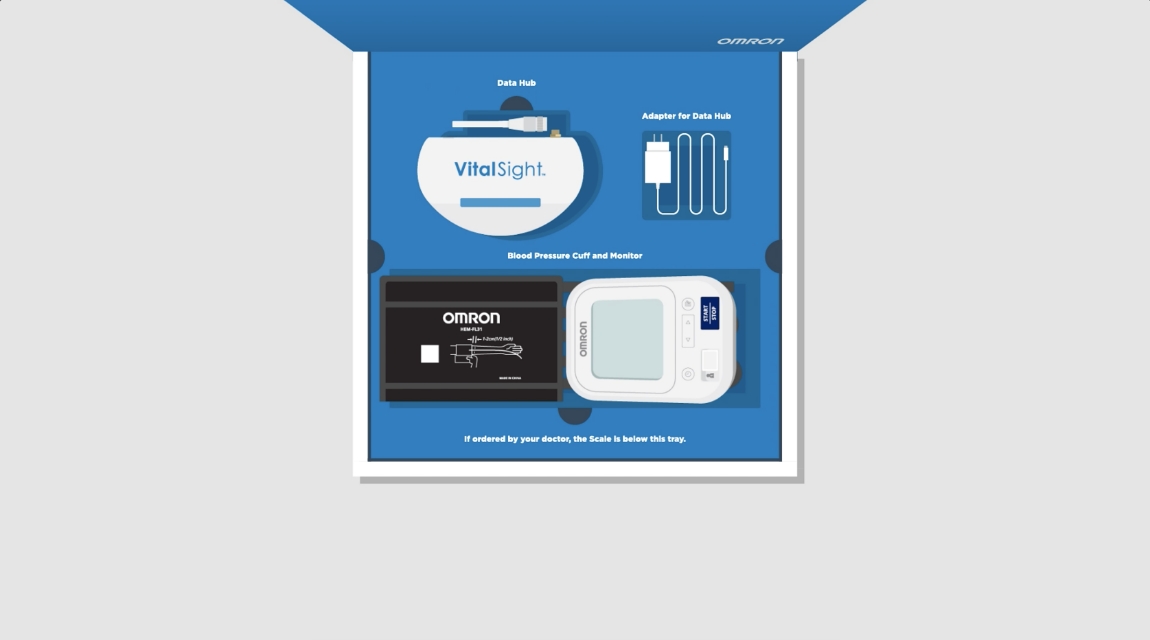 Illustration of VitalSight Remote Patient Monitoring box.